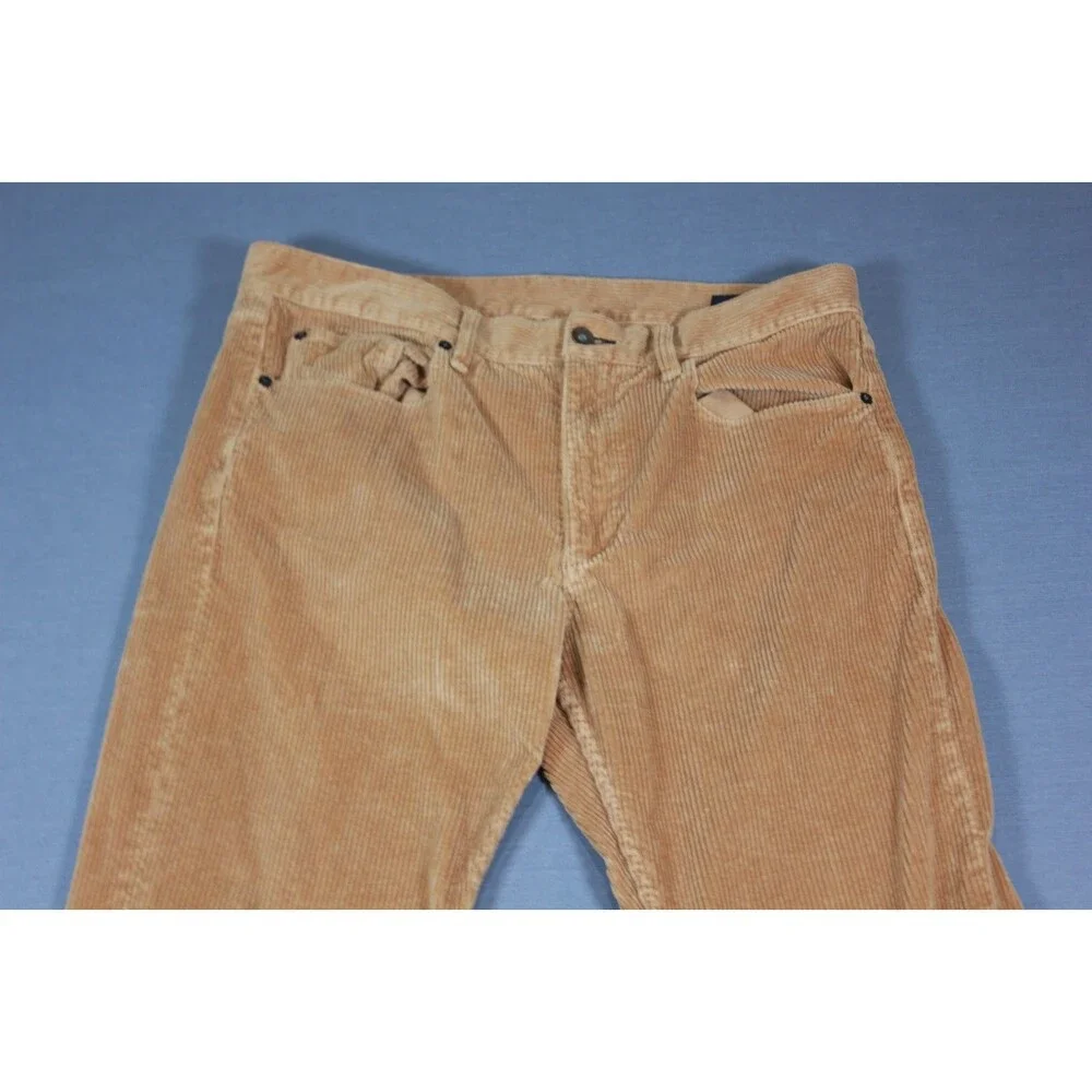 Rag & Bone Mens Corduroy Pants Tan Brown Flat Front Stretch 34
